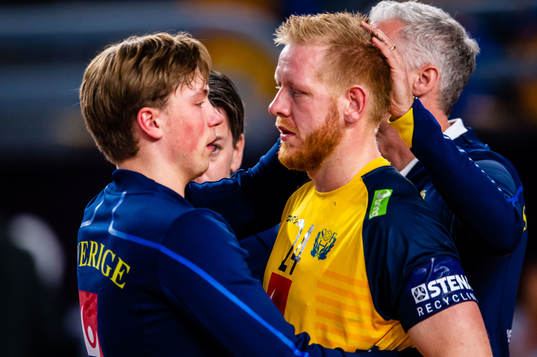 Valter Chrinz and Jim Gottfridsson of Sweden looks dejected
