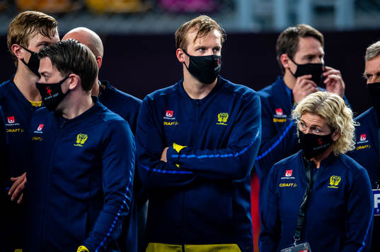 Max Darj of Sweden looks dejected