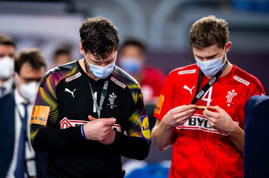 Goalkeeper Niklas Landin Jacobsen and Magnus Landin