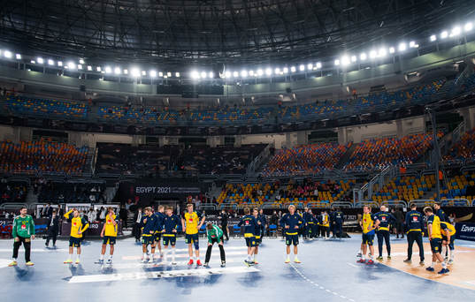 Players of Sweden look dejected