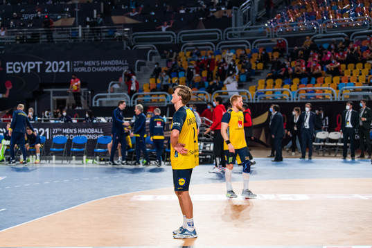 Jonathan Carlsbogård and Jim Gottfridsson of Sweden look