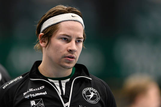 Varbergs Morten Damgaard före handbollsmatchen i