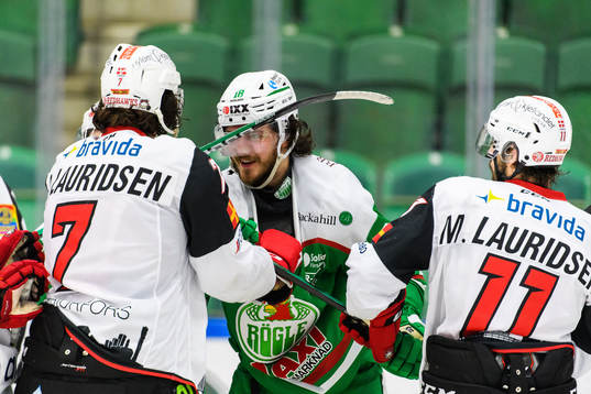 Malmö Redhawks Oliver Lauridsen och Rögles Dennis