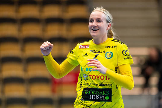 Sävehofs Trine Wacker Mortensen jublar