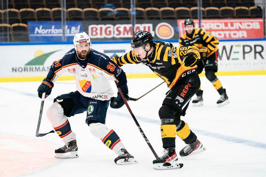 Djurgårdens Dick Axelsson och Skellefteås Roland McKeown