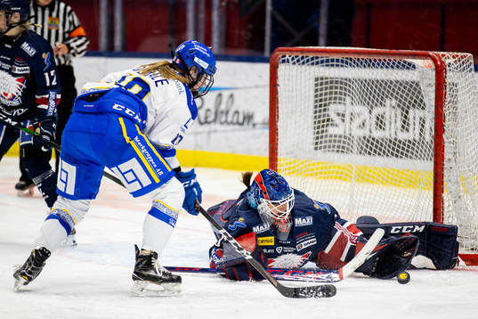 Leksands Kajsa Armborg och Linköpings målvakt Stephanie