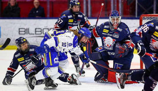 Leksands Shea Demale och Linköpings målvakt Stephanie