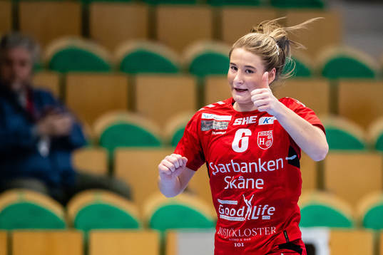 Höörs Victoria Larsson jublar
