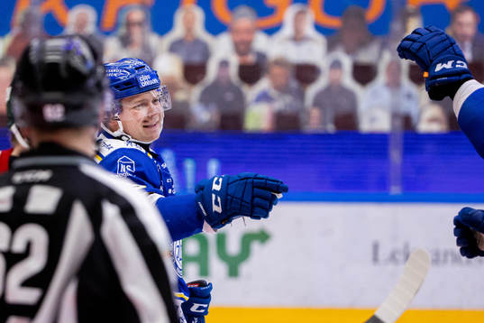 Leksands Patrik Zackrisson  jublar