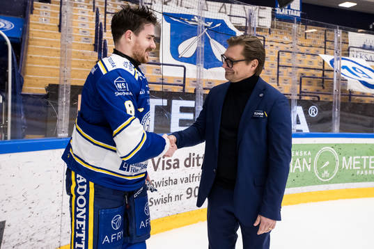 Leksands Matt Caito och Leksands tränare Björn Hellkvist