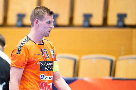 Kristianstads Olafur Gudmundsson deppar