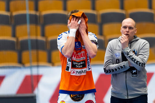 Kristianstads Olafur Gudmundsson deppar