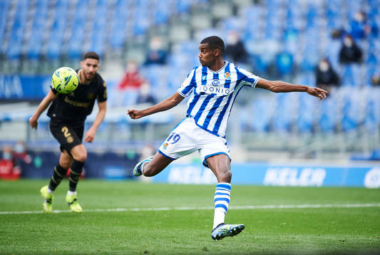 Alexander Isak of Real Sociedad  scoring goal