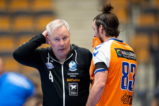 Kristianstads tränare Ulf Larsson och Fredrik Petersen