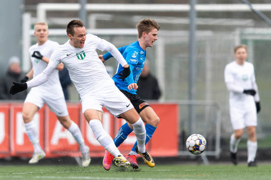 under fotbollsmatchen i Svenska Cupen mellan Halmstad och