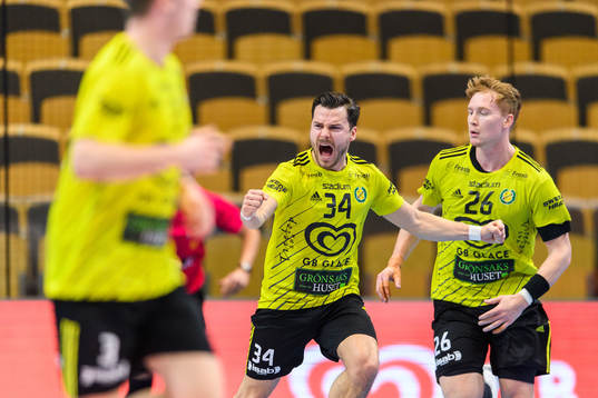 Sävehofs Sebastian Karlsson jublar