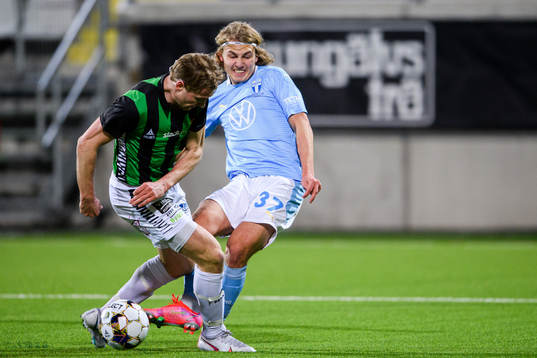Malmö FFs Sebastian Nanasi och GAIS August Wängberg