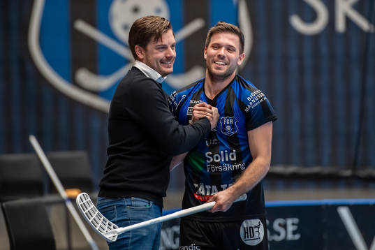 Helsingborgs Huvudtränare Niklas Pålsson och Fredrik