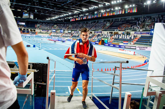 Jakob Ingebrigtsen of Norway celebrates