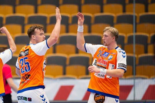 Kristianstads Ludvig Åström och William Bengtsson  jublar