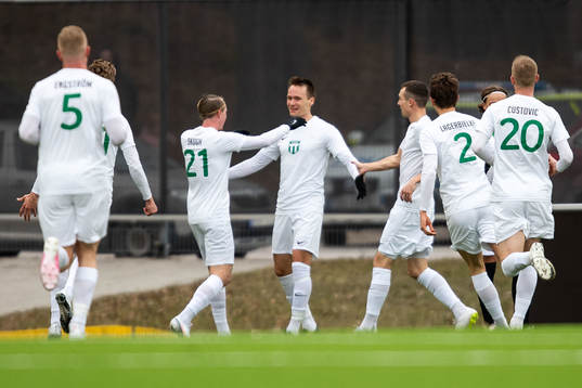 Västerås spelare jublar