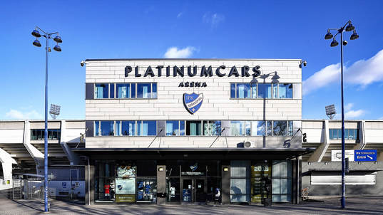 Platinumcars Arena före fotbollsmatchen i Svenska Cupen