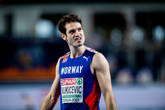 Vladimir Vukicevic of Norway looks dejected