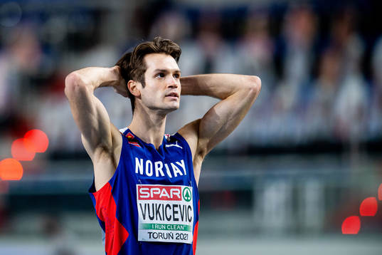 Vladimir Vukicevic of Norway looks dejected