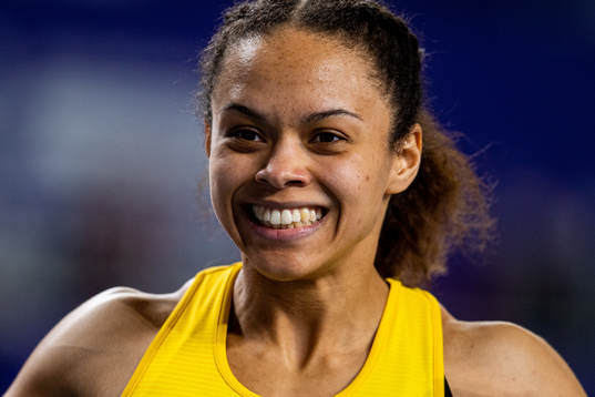 Claudia Payton of Sweden celebrates
