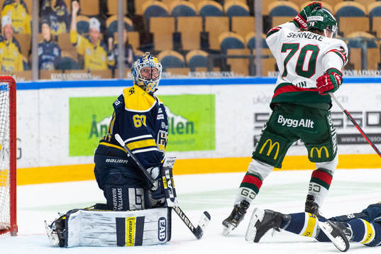 s målvakt Hugo Alnefelt deppar