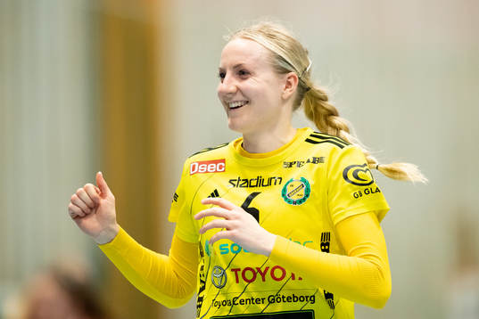 Sävehofs Trine Wacker Mortensen jublar