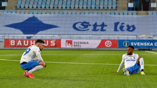 IFK Norrköpings Sead Haksabanovic och Samuel Adegbenro