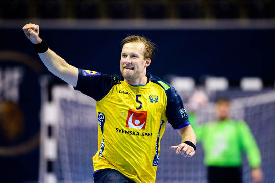 Max Darj of Sweden celebrates