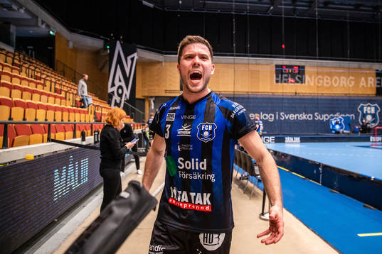 Helsingborgs Fredrik Azelius jublar