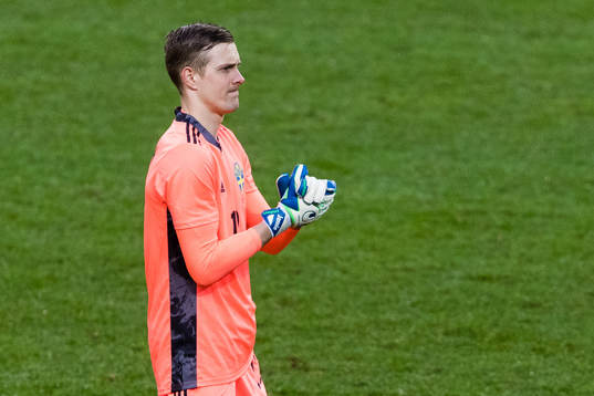 Goalkeeper Karl-Johan Johnsson of Sweden