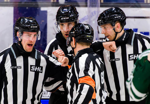 Domare Gustav Jonsson, Mikael Sjöqvist, Wolmer Edqvist och
