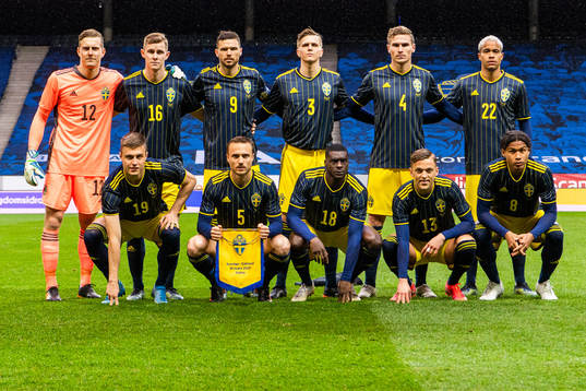 The starting eleven of Sweden Goalkeeper Karl-Johan
