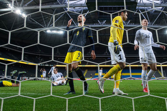 Marcus Berg of Sweden looks dejected