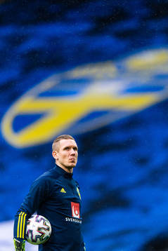 Goalkeeper Robin Olsen of Sweden