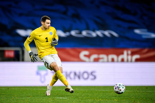 Goalkeeper Matvei Igonen of Estonia