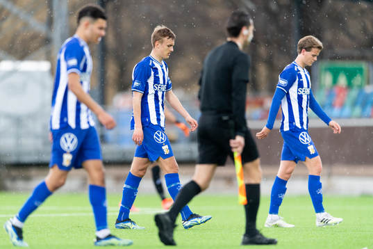 IFK Göteborgs Jesper Tolinsson och August Erlingmark deppar