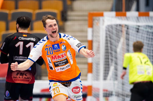 Kristianstads Emil Frend Öfors jublar