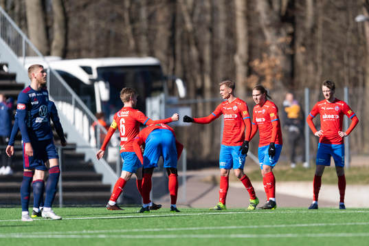 Helsingborgs spelare jublar