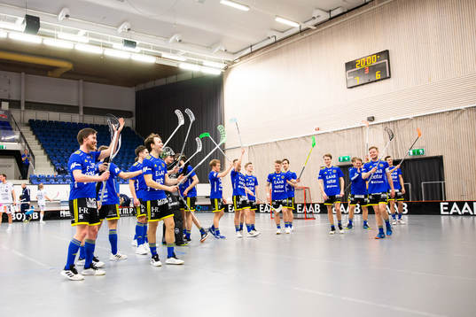 Hagundas spelare jublar