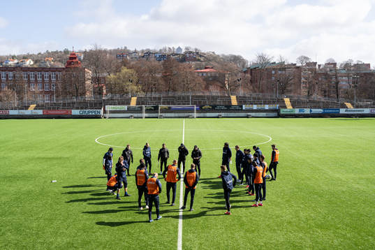 under en träning med IFK Göteborg