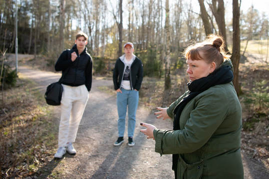 Fredrik och Anton och Ann-Marie Svanberg från