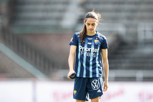 Djurgårdens Daniela Zamora deppar