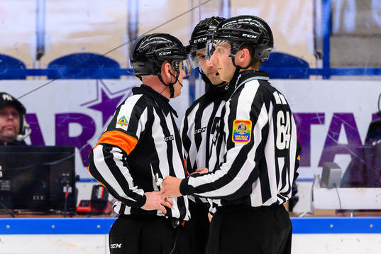 Domare Mikael Holm, Domare Linus Öhlund och Linjedomare