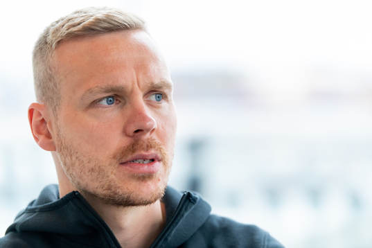 IFK Göteborgs Kolbeinn Sigthorsson blir intervjuad