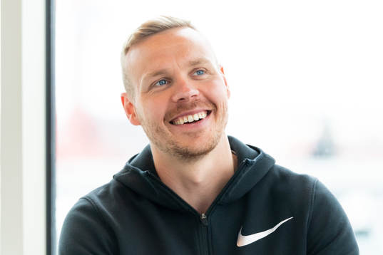 IFK Göteborgs Kolbeinn Sigthorsson blir intervjuad